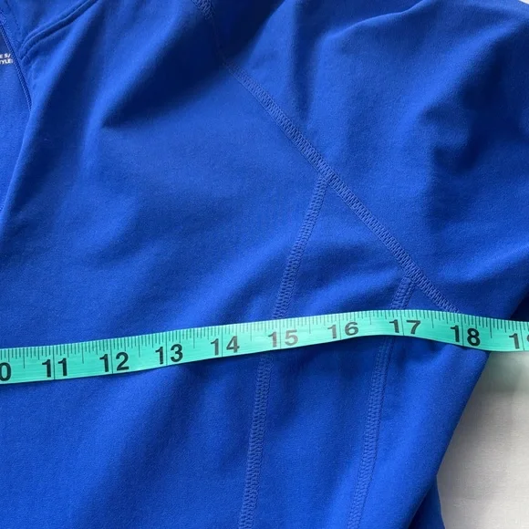 💙 Coolibar Royal Blue Quarter Zip Sun Shirt Womens Large UPF Short Sleeve 💙 - Picture 10 of 13